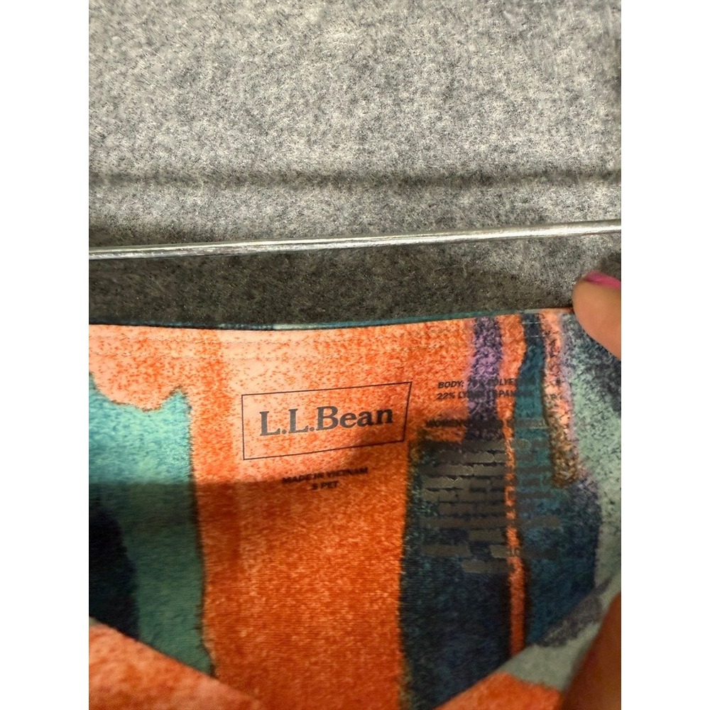 LL Bean Women Size S PET High Rise 7/8 Legging Abstract Watercolor Print Outdoor - Picture 3 of 7